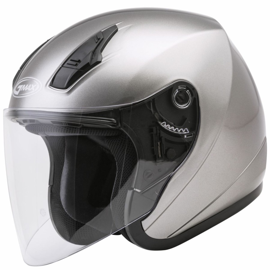 Helmets * | Gmax Of17 Titanium Open Face Helmet