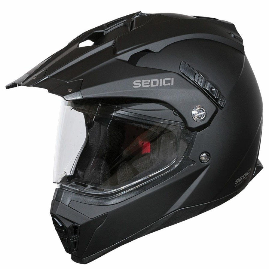 Helmets * | Sedici Viaggio Matte Black Dual Sport Helmet