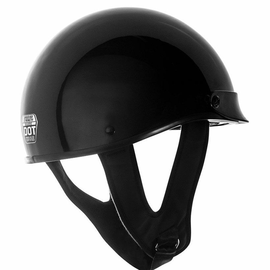 Helmets * | Speed And Strength Ss510 Gloss Black Half Helmet