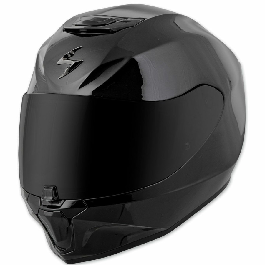 Helmets * | Scorpion Exo Exo-R420 Gloss Black Full Face Helmet