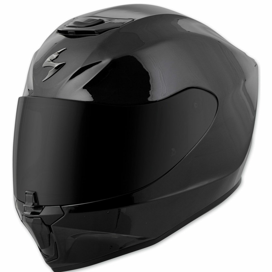 Helmets * | Scorpion Exo Exo-R420 Gloss Black Full Face Helmet