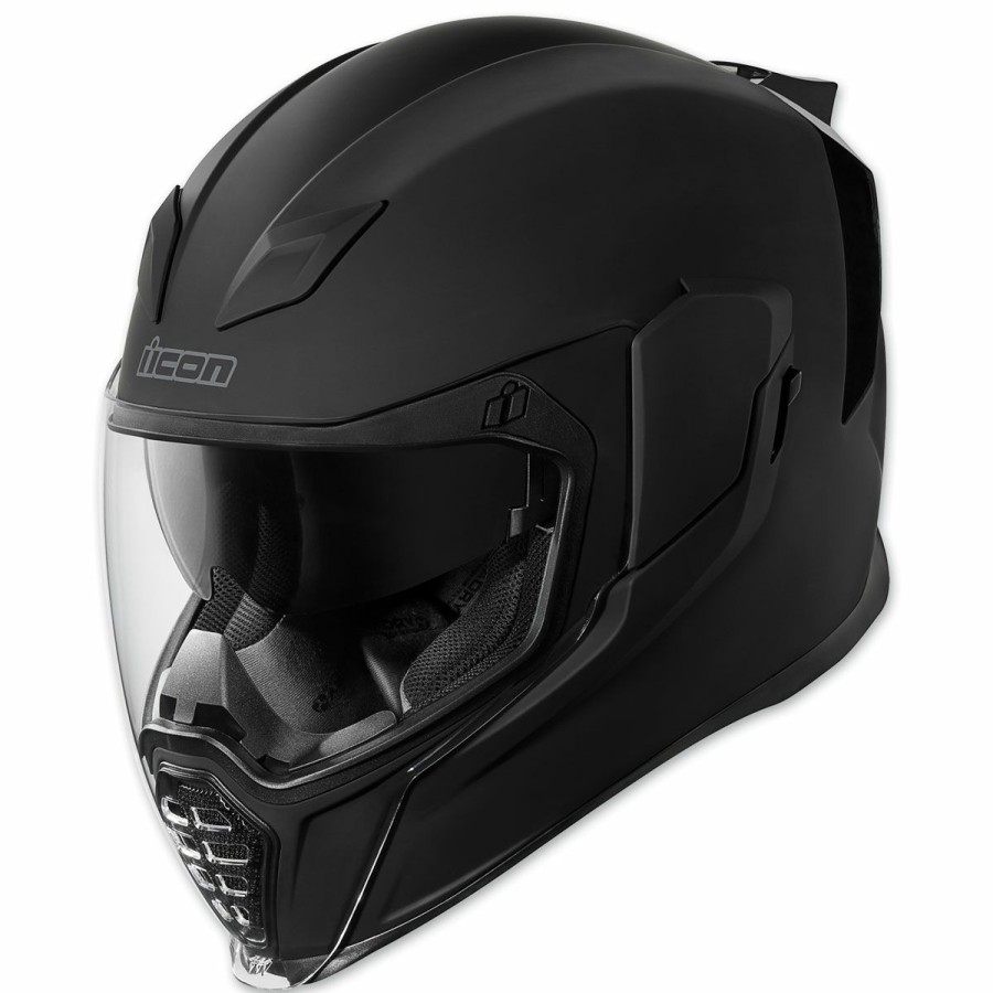 Helmets * | Icon Airflite Rubatone Black Full Face Helmet