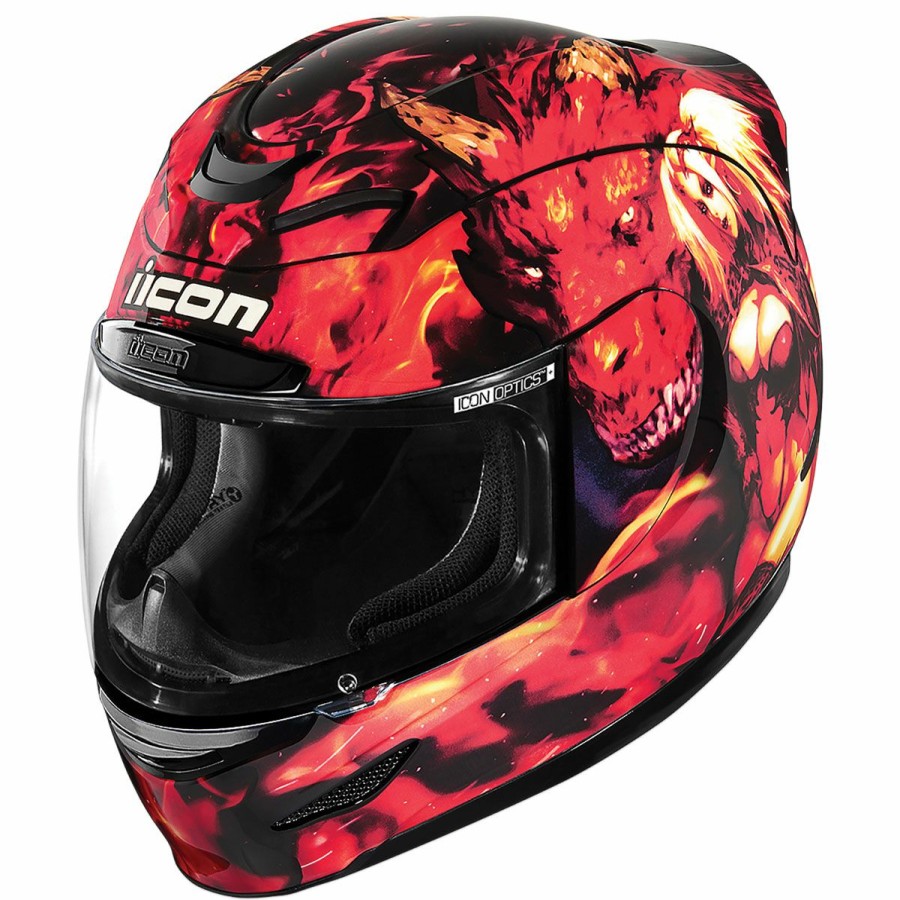 Helmets * | Icon Airmada Azrael Red Full Face Helmet