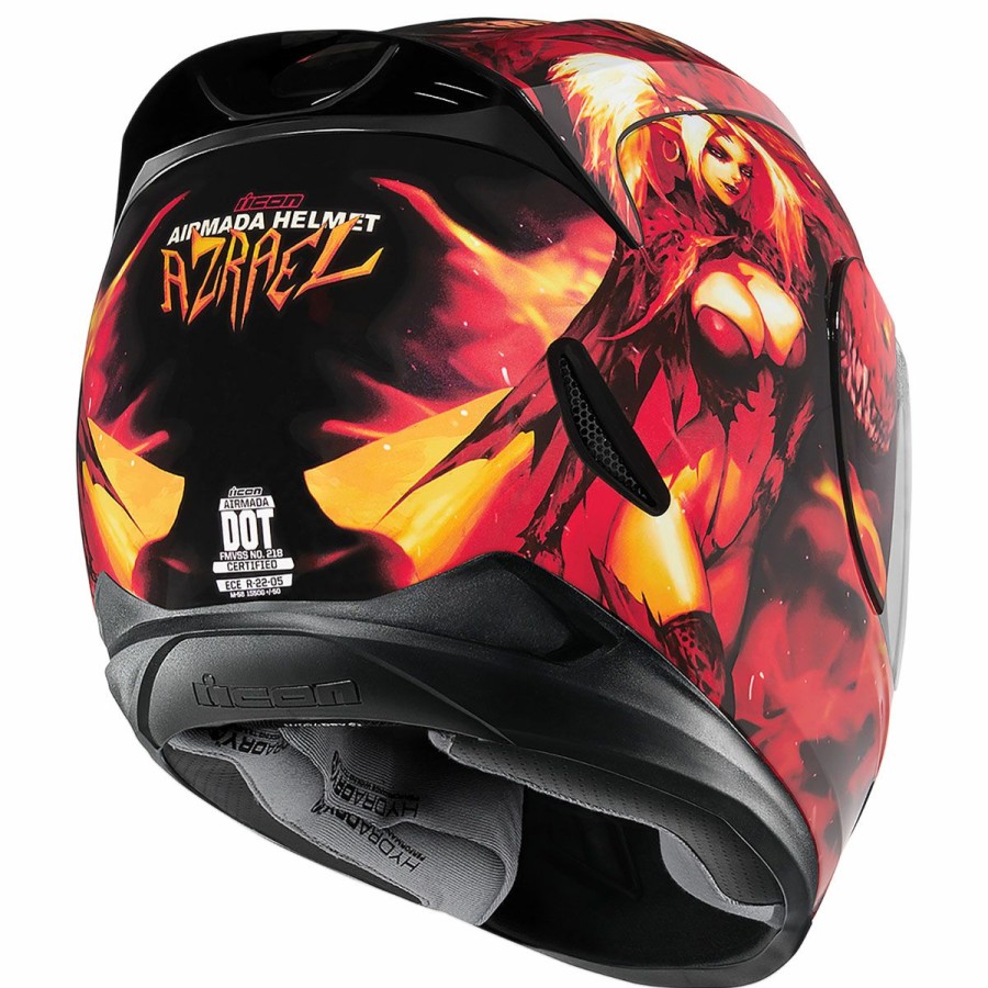 Helmets * | Icon Airmada Azrael Red Full Face Helmet