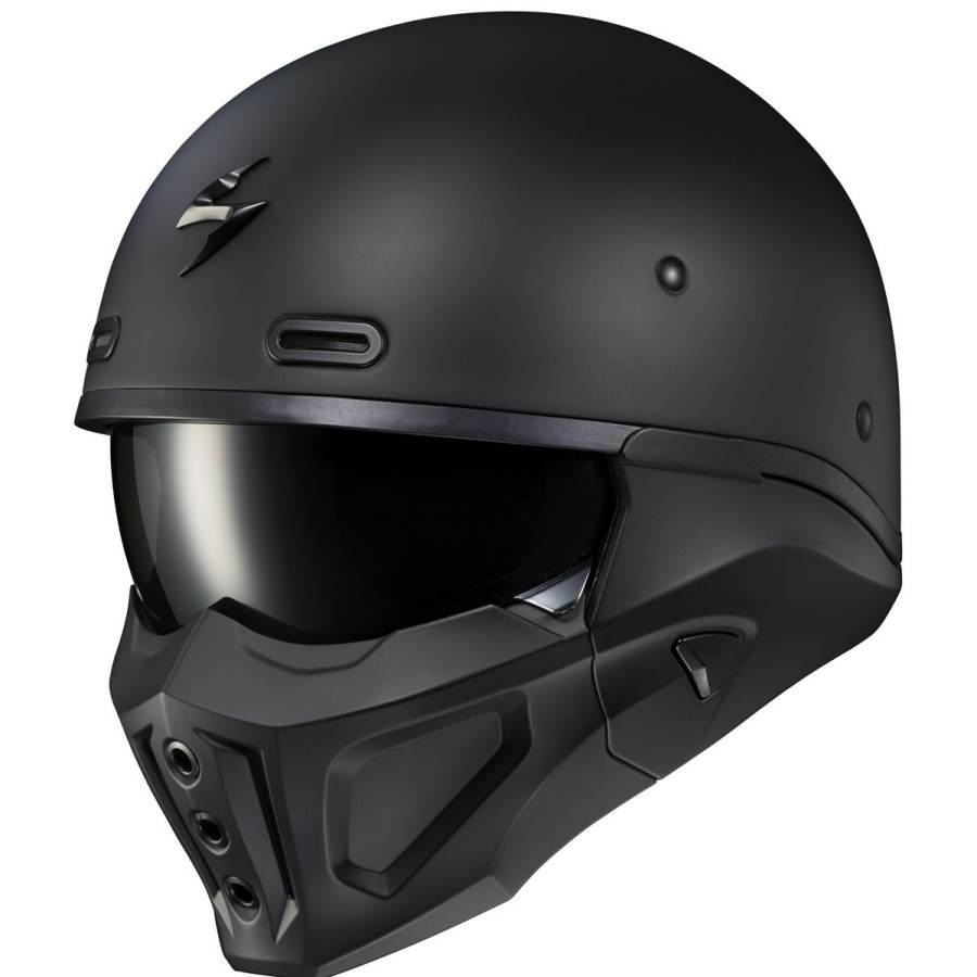 Helmets * | Scorpion Exo Covert X Matte Black Half Helmet