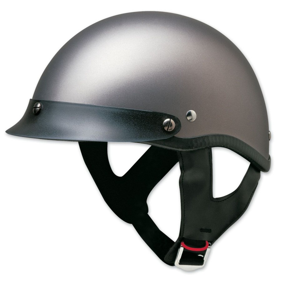 Helmets * | Hci-100 Designer Matte Deep Silver Half Helmet