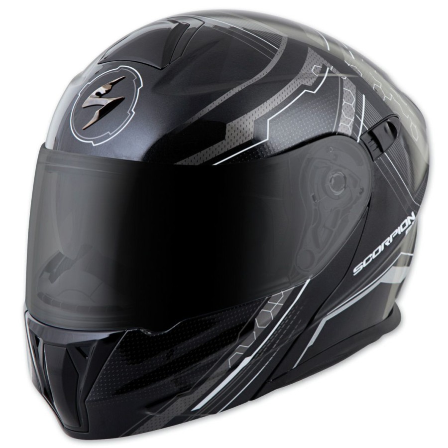 Helmets * | Scorpion Exo Exo-Gt920 Satelitte Silver Modular Helmet