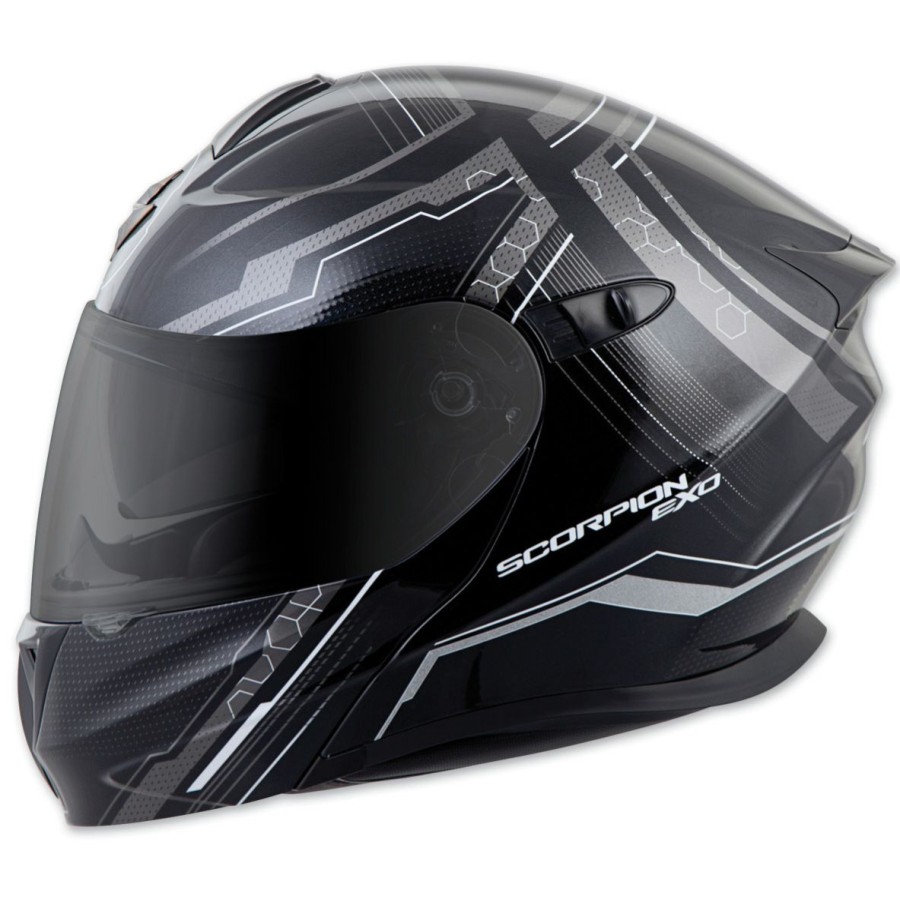 Helmets * | Scorpion Exo Exo-Gt920 Satelitte Silver Modular Helmet