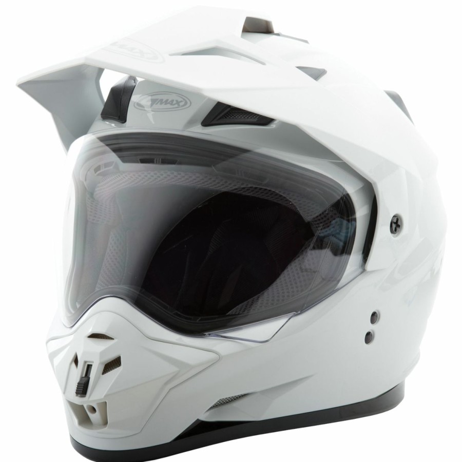 Helmets * | Gmax Gm11 White Dual Sport Helmet