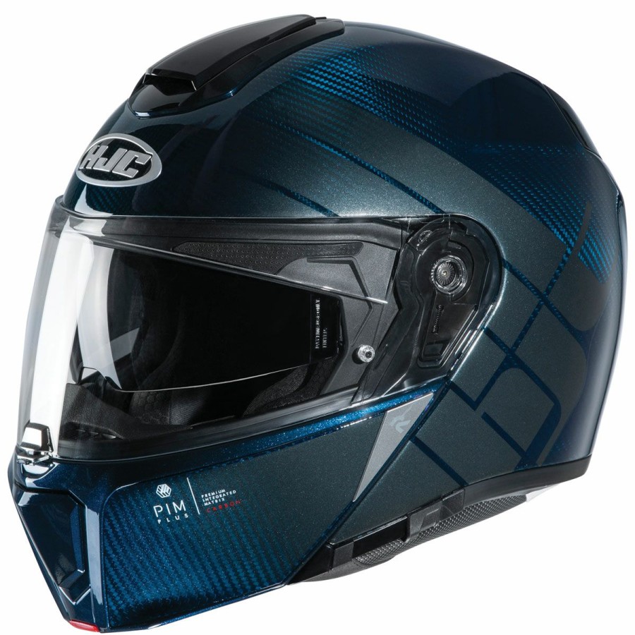 Helmets * | Hjc Rpha-90S Carbon Balian Blue Modular Helmet