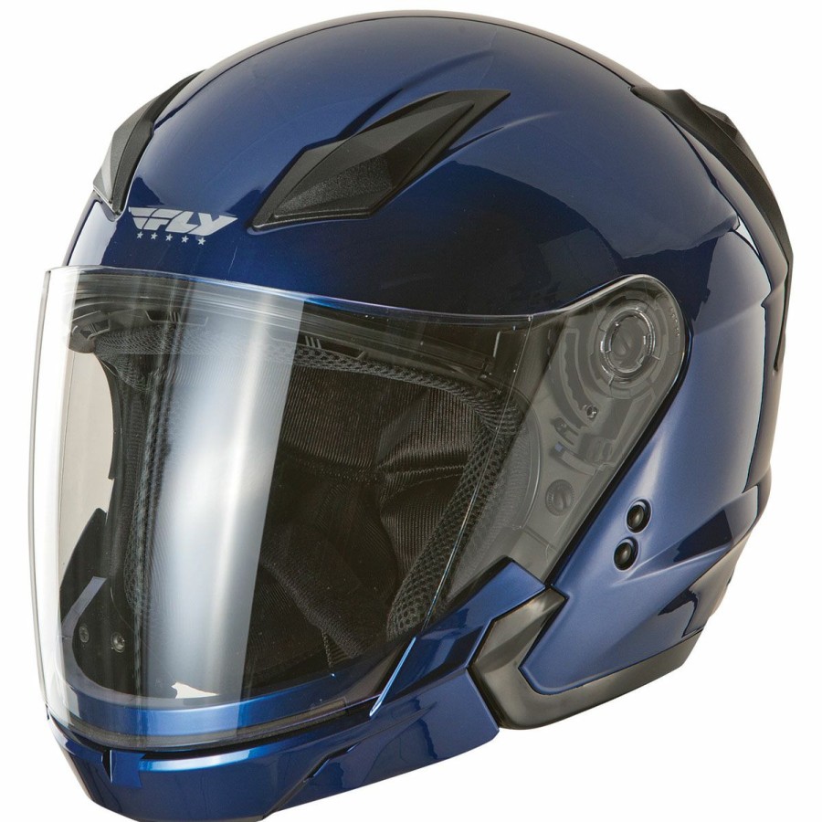 Helmets * | Fly Racing Street Tourist Blue Modular Helmet