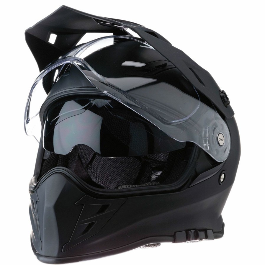 Helmets * | Z1R Range Matte Black Dual Sport Helmet