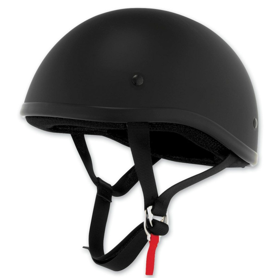 Helmets * | Skid Lid Original Flat Black Half Helmet