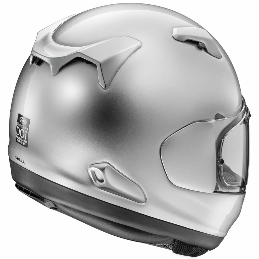 Helmets * | Arai Helmet Arai Quantum-X Aluminum Silver Full Face Helmet