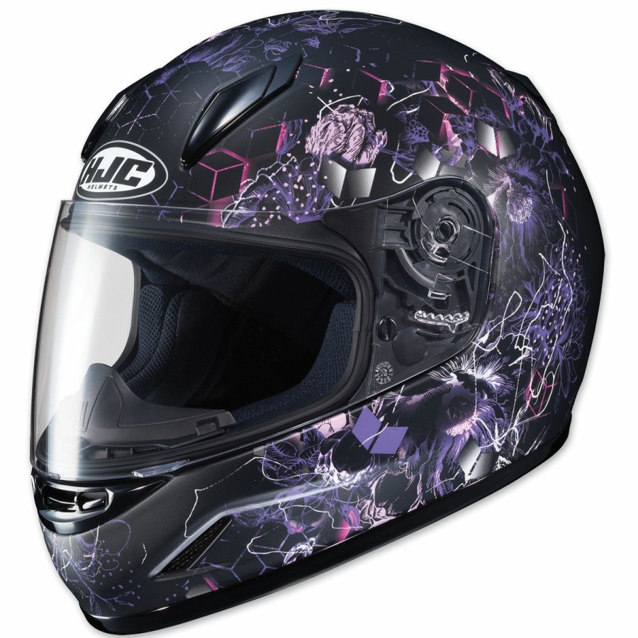 Helmets * | Hjc Cl-Y Youth Vela Black/Purple Full Face Helmet