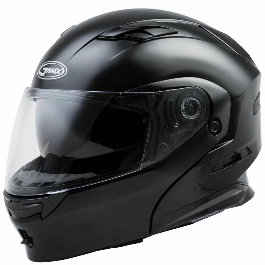 Helmets * | Gmax Md-01 Gloss Black Modular Helmet