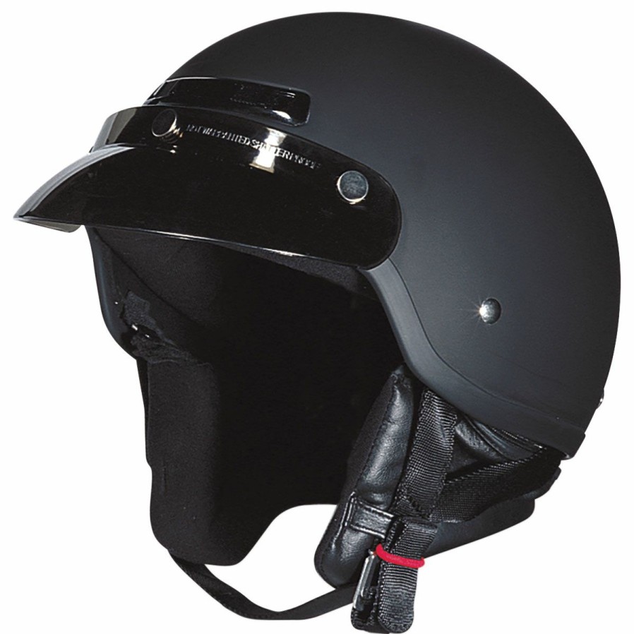 Helmets * | Z1R Drifter Matte Black Half Helmet