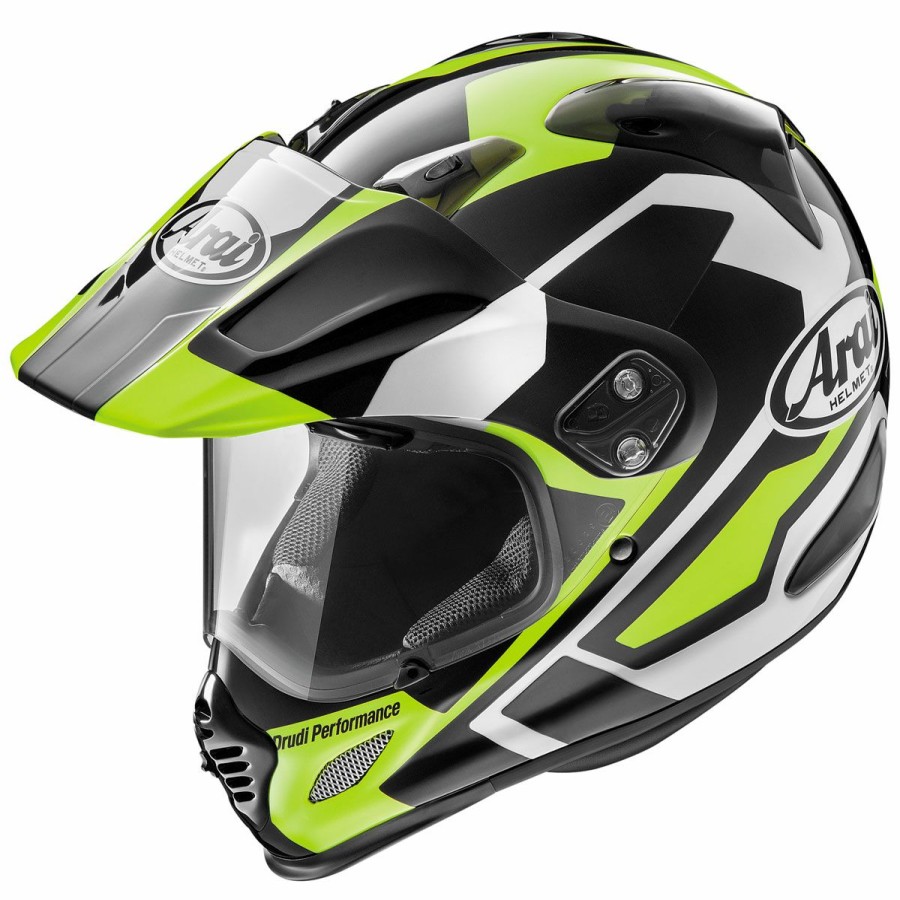 Helmets * | Arai Helmet Arai Xd4 Catch Yellow Dual Sport Helmet