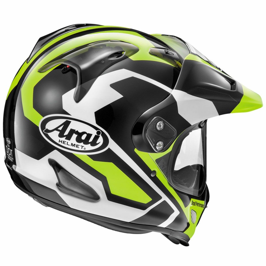 Helmets * | Arai Helmet Arai Xd4 Catch Yellow Dual Sport Helmet