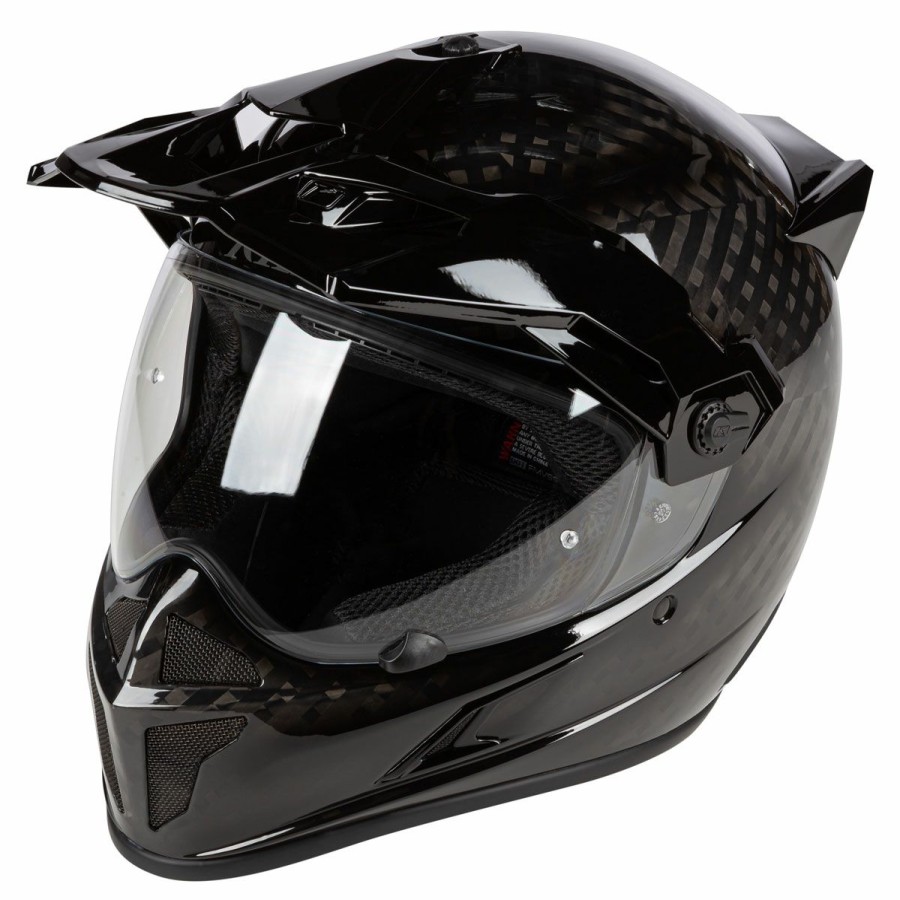 Helmets * | Klim Krios Gloss Karbon Black Dual Sport Helmet