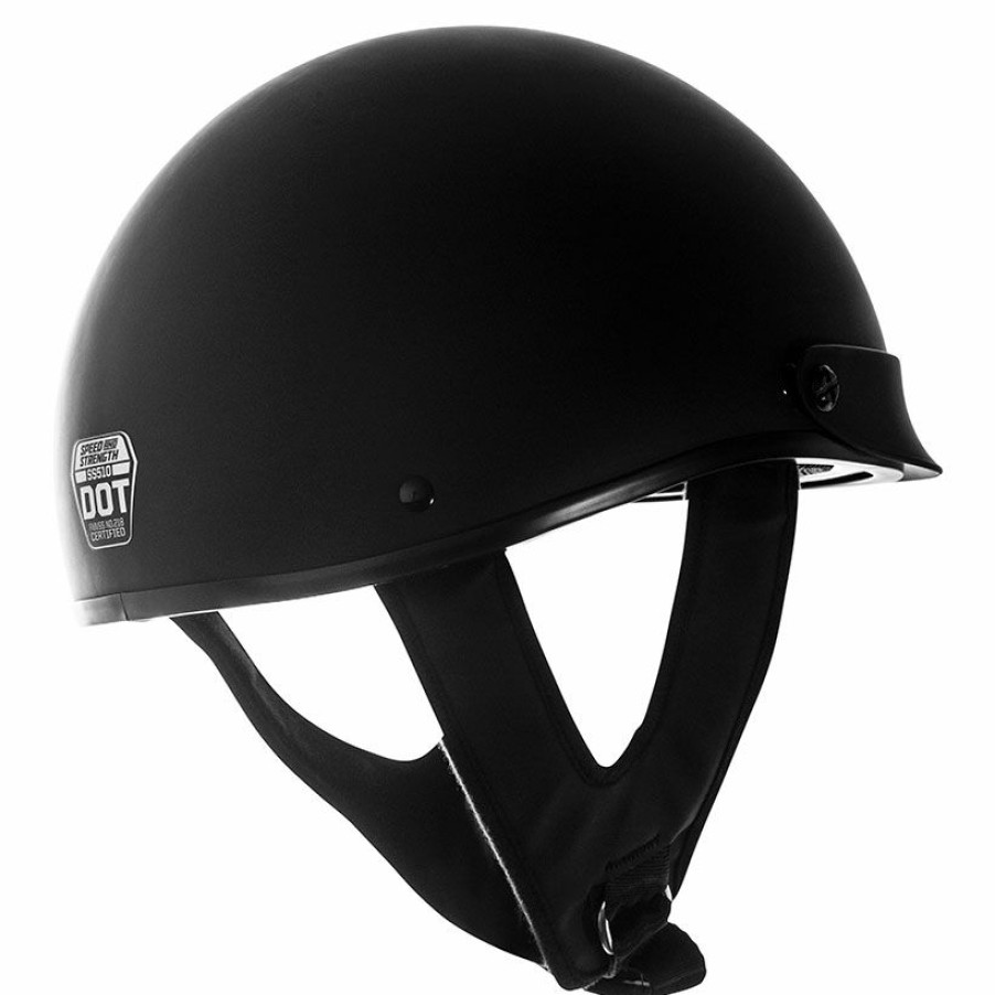 Helmets * | Speed And Strength Ss510 Matte Black Half Helmet