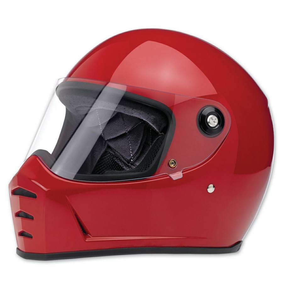 Helmets * | Biltwell Inc. Lane Splitter Gloss Blood Red Full Face Helmet