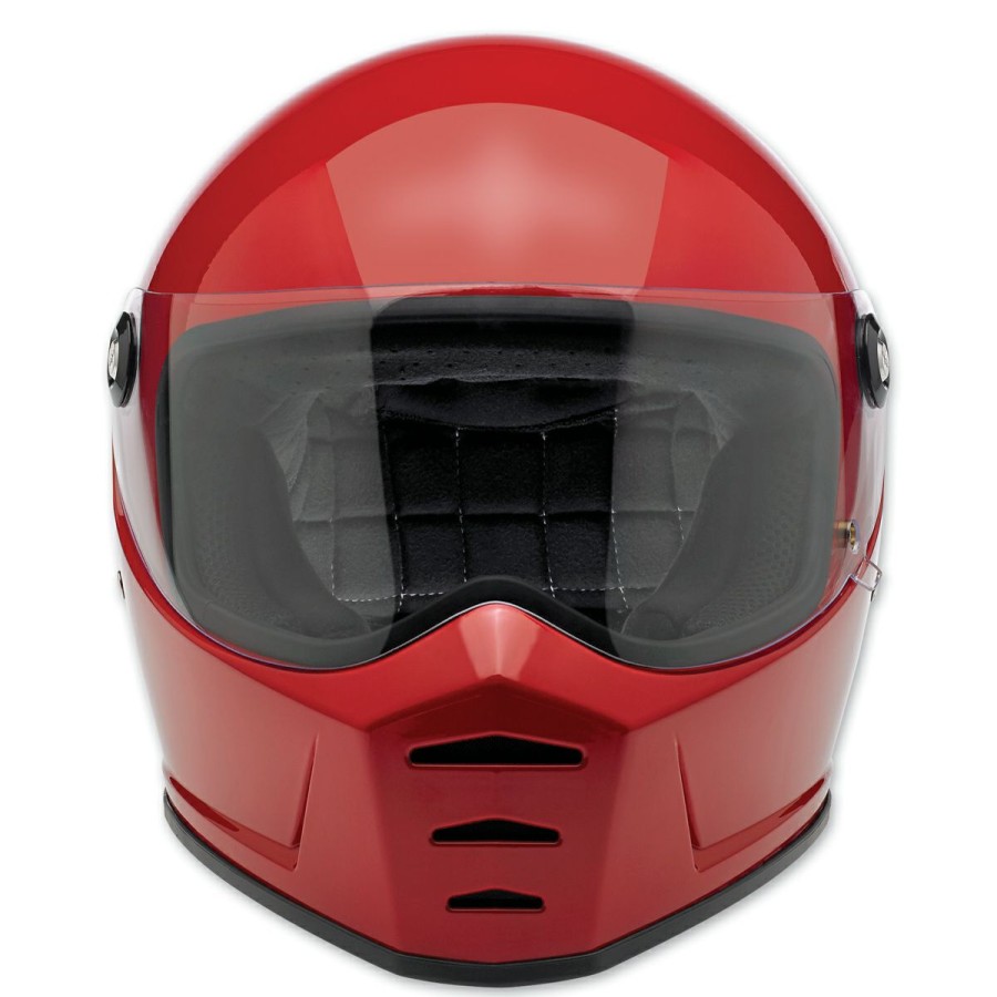 Helmets * | Biltwell Inc. Lane Splitter Gloss Blood Red Full Face Helmet