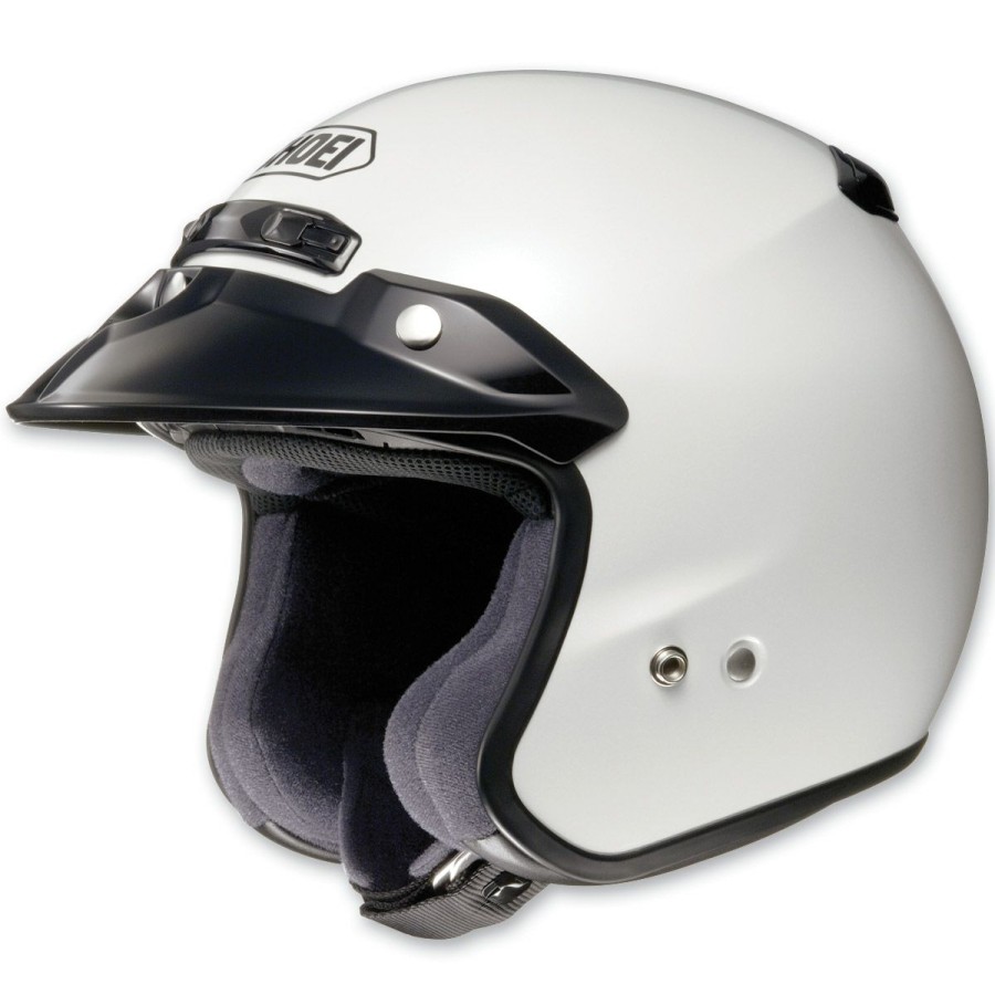 Helmets * | Shoei Rj Platinum-R Crystal White Open Face Helmet