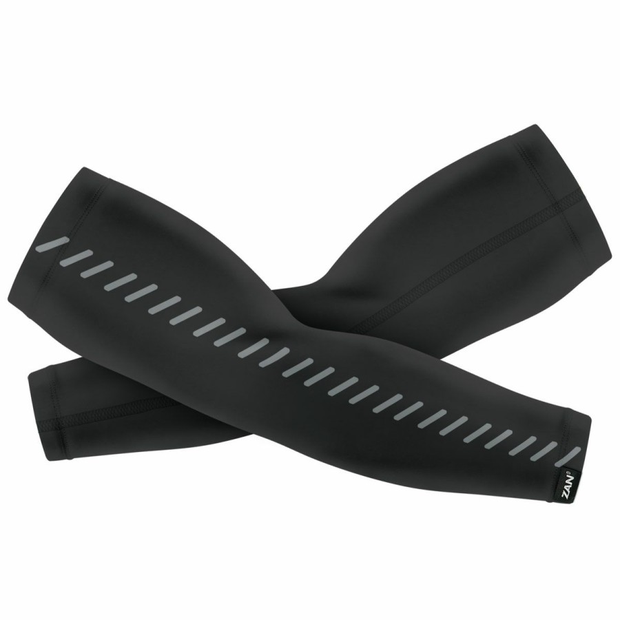 Arm Sleeves * | Zan Headgear Sportflex Reflective Black Arm Sleeves