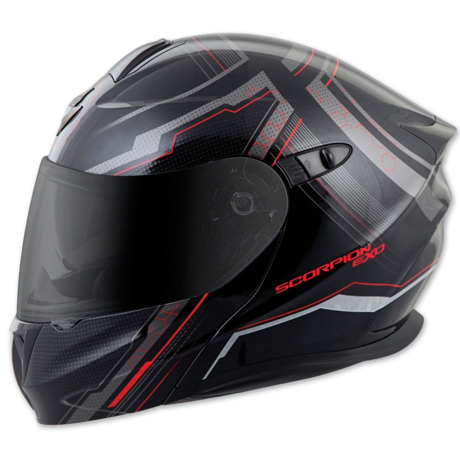 Helmets * | Scorpion Exo Exo-Gt920 Satelitte Red Modular Helmet