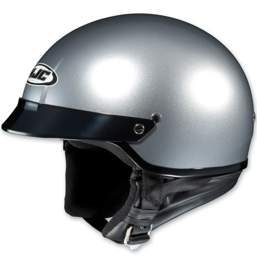 Helmets * | Hjc Cs-2N Metallic Silver Half Helmet