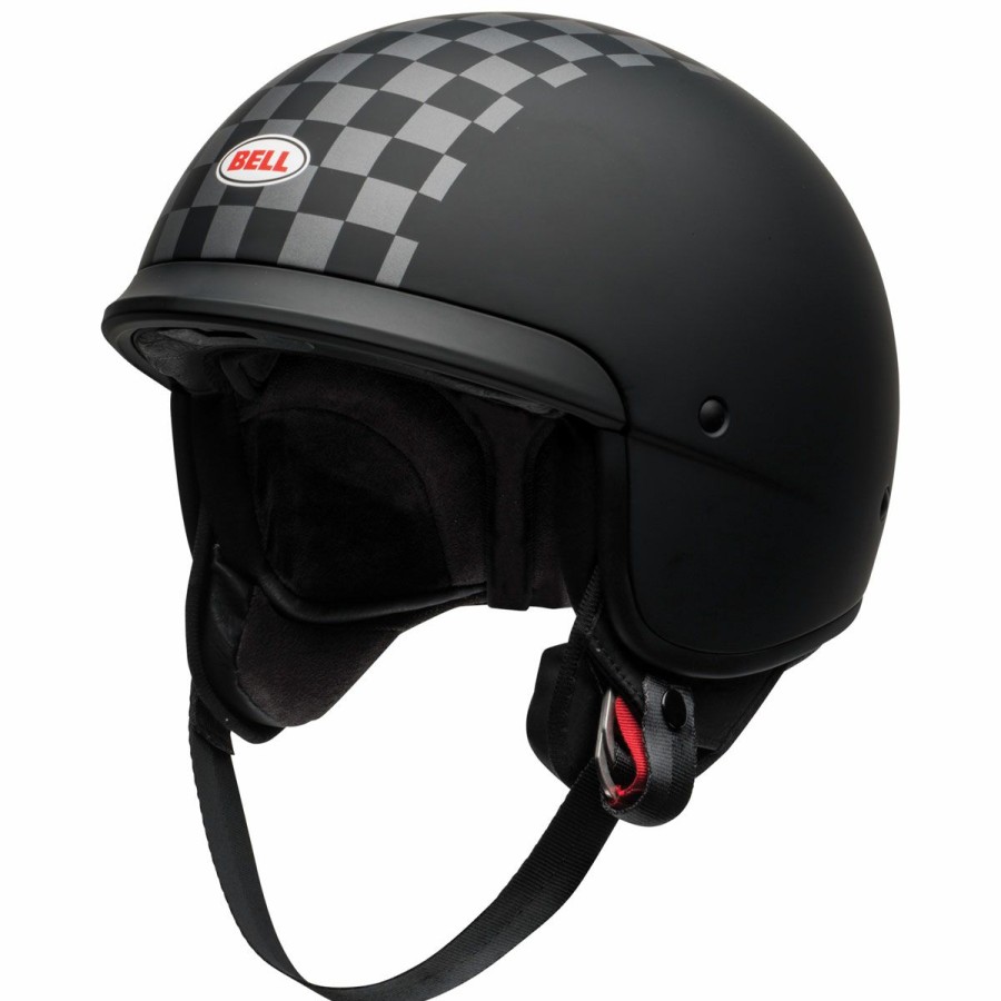 Helmets * | Bell Scout Air Check Matte Black/White Half Helmet