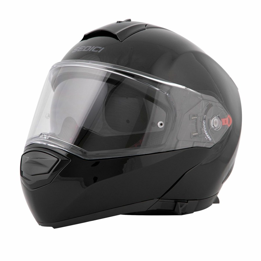 Helmets * | Sedici Sistema Ii Gloss Black Modular Helmet