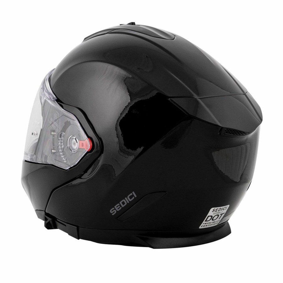 Helmets * | Sedici Sistema Ii Gloss Black Modular Helmet