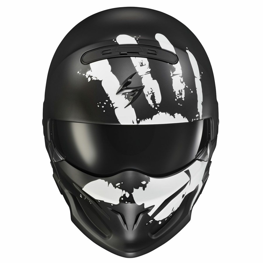 Helmets * | Scorpion Exo Covert X Uruk Black/White Open Face Helmet