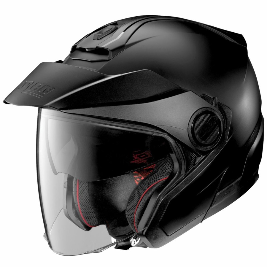 Helmets * | Nolan N40-5 Flat Black Open Face Helmet