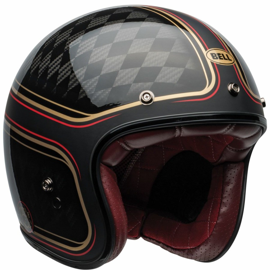 Helmets * | Bell Custom 500 Carbon Rsd Checkmate Open Face Helmet