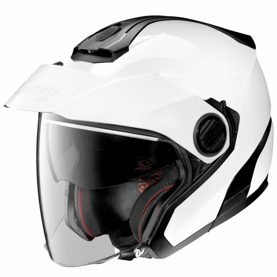 Helmets * | Nolan N40-5 Metallic White Open Face Helmet