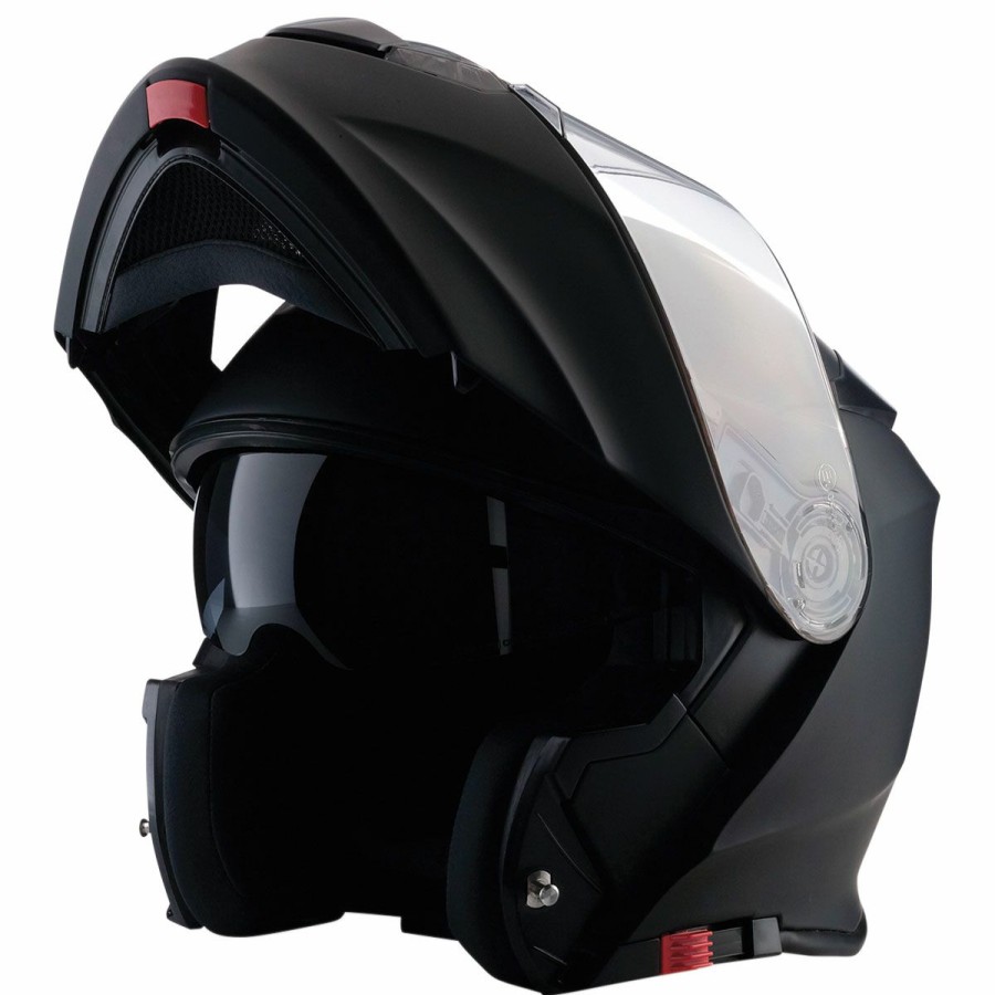 Helmets * | Z1R Solaris Matte Black Modular Helmet