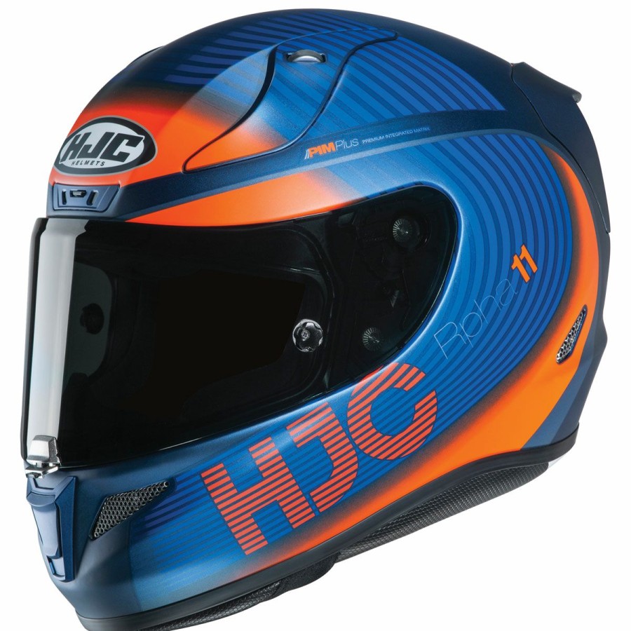 Helmets * | Hjc Rpha-11 Pro Bine Blue/Orange Full Face Helmet