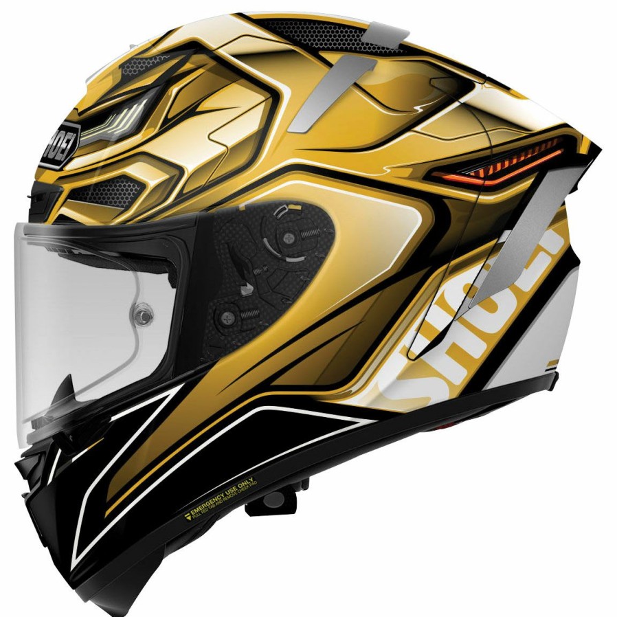 Helmets * | Shoei X-Fourteen Aerodyne Gold Full Face Helmet