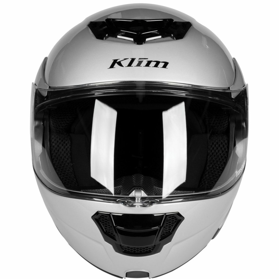 Helmets * | Klim Tk1200 Silver Modular Helmet