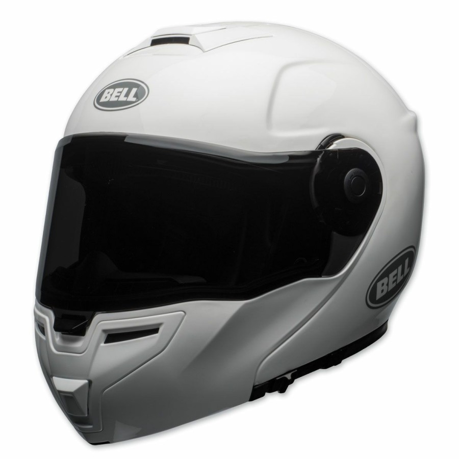 Helmets * | Bell Srt Gloss White Modular Helmet