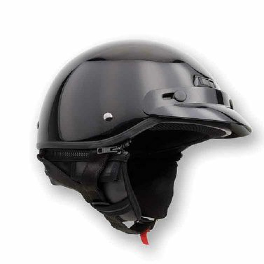 Helmets * | Zox Banos Gloss Black Half Helmet