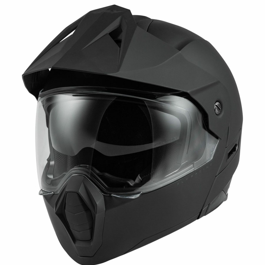 Helmets * | Fly Racing Matte Black Odyssey Adventure Modular Helmet