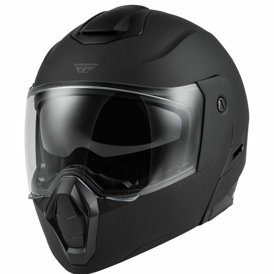 Helmets * | Fly Racing Matte Black Odyssey Adventure Modular Helmet