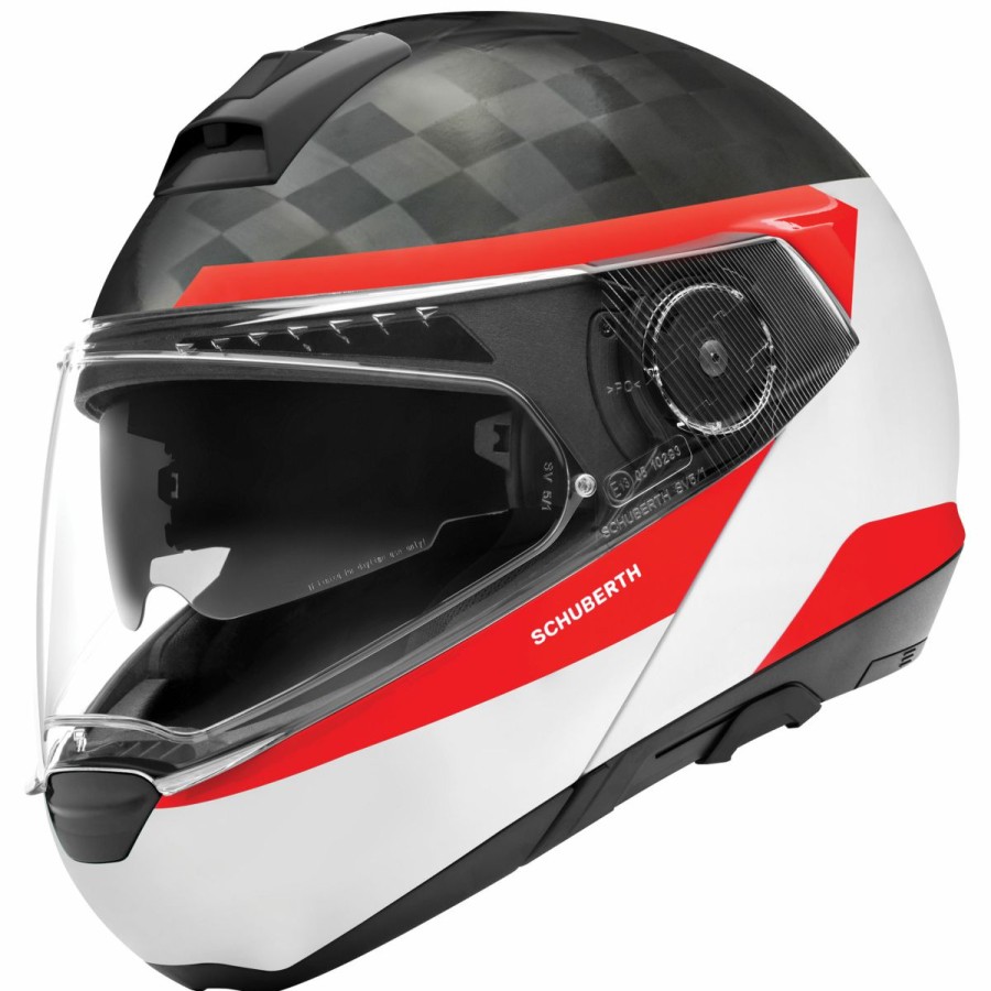 Helmets * | Schuberth C4 Pro Carbon Delta White Modular Helmet