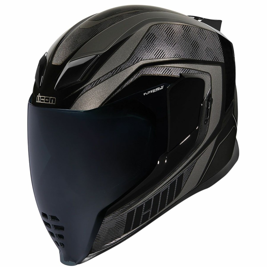 Helmets * | Icon Airflight Raceflight Black Full Face Helmet