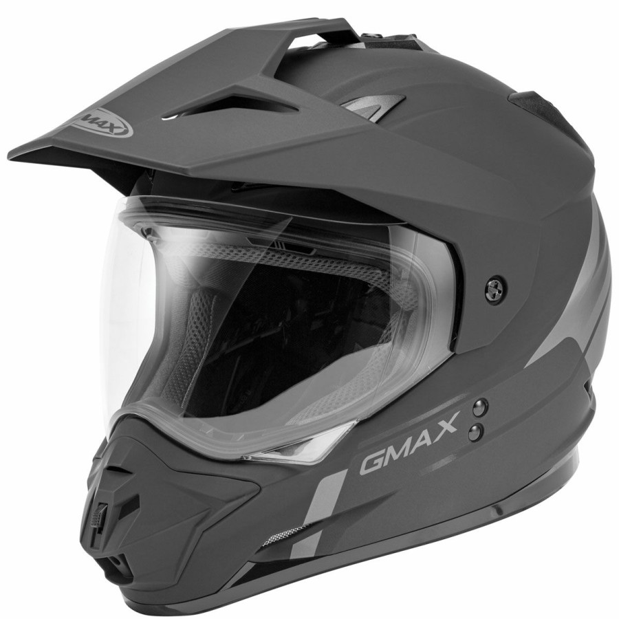 Helmets * | Gmax Gm11 Scud Matte Black/Gray Dual Sport Helmet