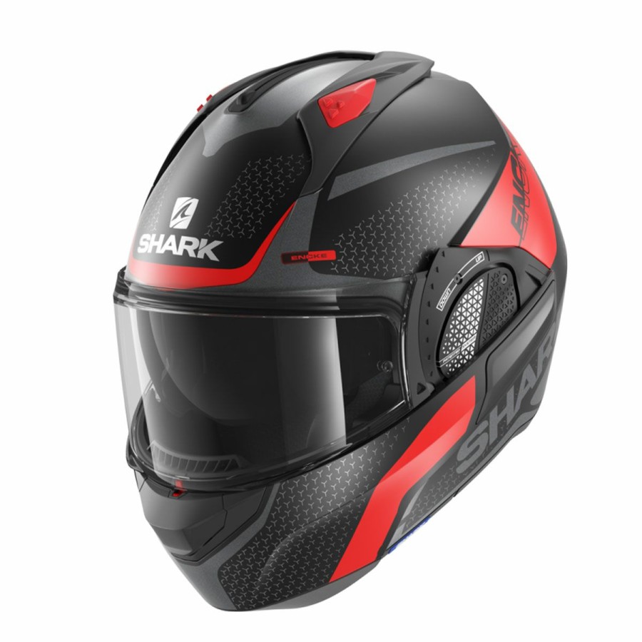 Helmets * | Shark Matte Black/Red/Grey Evo Gt Encke Modular Helmet